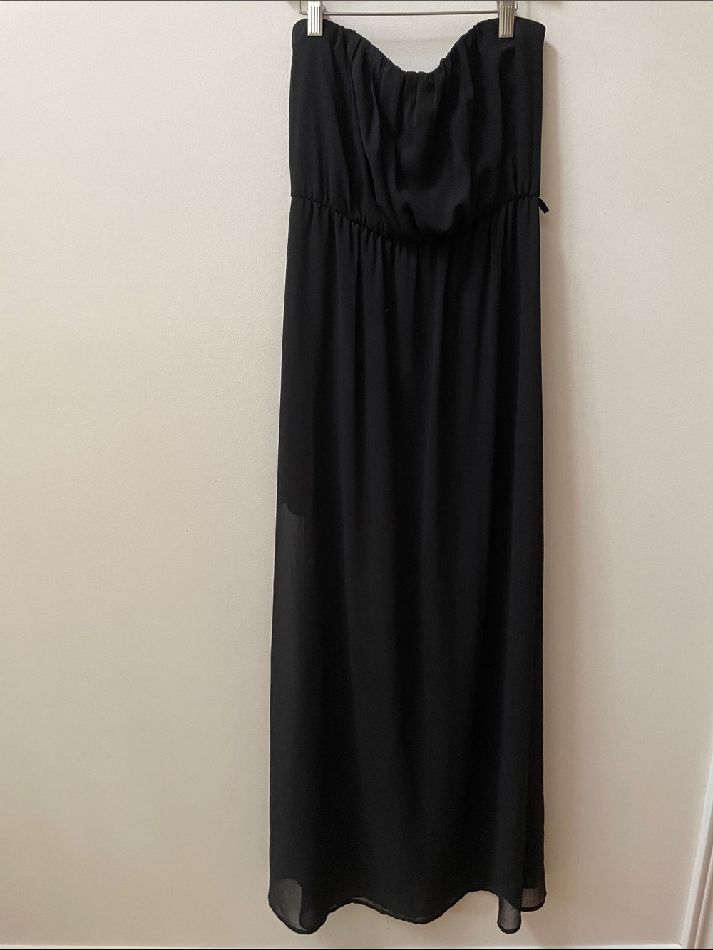 Strapless Black Maxi Dress